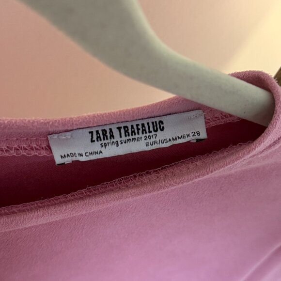 ZARA Trafaluc Bubblegum Pink T-shirt Dress from 2017!  Size M - Picture 9 of 11